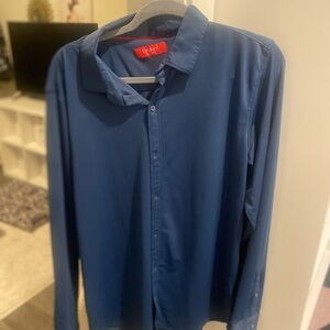 Men’s Navy Blue Long Sleeve Dress Shirt SIZE MEDIUM
